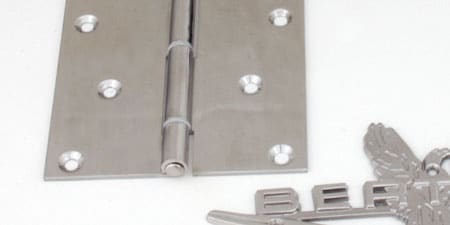 Stainless steel hinges and other marine hardware parts